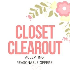 Closet clear out! Everything must go!